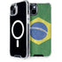 Brazil Flag Distressed iPhone 15 Plus MagSafe Case